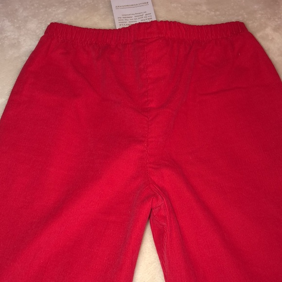 NWT TBBC Elastic Waist Red Corduroy Pants Sz7 - Picture 4 of 5